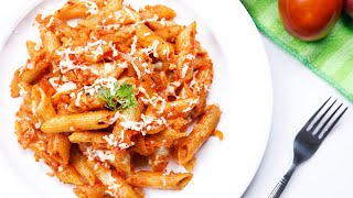 Easy Red Sauce Pasta  Tomato Pasta Recipe  Cheesy Italian pasta Recipe [upl. by Lyrak727]