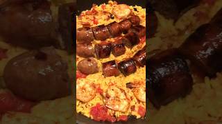 Fast and Easy Sausage and Shrimp Paella shrimp sausage paella recipeindescription [upl. by Romeon]