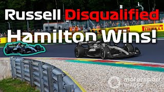 Lewis Hamilton Wins After George Russell Disqualification  F1 Belgian GP Race Reactions [upl. by Romo]