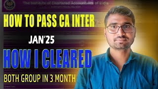 Last 100 Day Plan for CA Inter jan 25  How to crack CA inter Both Group  Sushil CA Aspirant [upl. by Mainis]