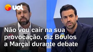 Debate Pablo Marçal ataca Boulos que rebate Vive de mentiras e depois toma cadeirada [upl. by Suiratnauq]