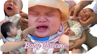 Baby Vaccine action at hospital 🏥 and funny 😂 baby love cute family babygirl happy funnybaby [upl. by Mingche]