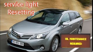 How to Reset Oil maintenance 2012 Toyota Avensis [upl. by Kelcie]