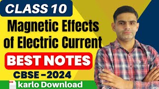 Magnetic Effects of Electric Current Class 10 Science Notes  Best Notes for Boards  Physics [upl. by Nelad]