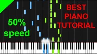 Ludovico Einaudi  Divenire 50 speed piano tutorial [upl. by Noet]