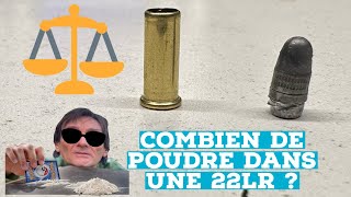 Combien de Poudre dans une cartouche de 22 lr  Standard subsonique [upl. by Oslec]