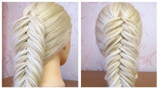 Tuto coiffure simple ✨ Tresse épi de blé inversée ✨ Dutch fishtail braid ✨ Hair Tutorial [upl. by Ecnedac]