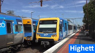 Trains at Highett ft Steamrail Y112 2017  Metro Trains Melbourne [upl. by Assilav]