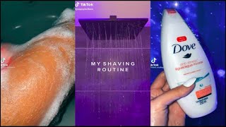 SHOWER ROUTINE TIK TOK COMPILATION ✨🧼 [upl. by Enyrhtak953]