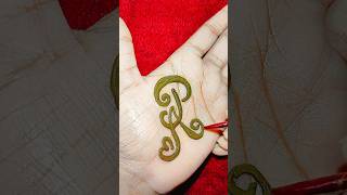 A❤️P name mehndi design letter mehndi design AP letter mehndi tattoo shorts viralvideo mehndi [upl. by Ellehciram213]