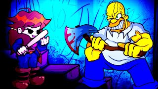 Homer fights GF  FNF Mod [upl. by Sergio]