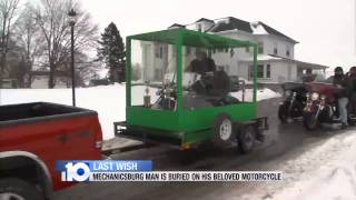 Ohio Man Buried Astride His Beloved Harley WBNS 10TV Columbus Ohio [upl. by Haidabo]