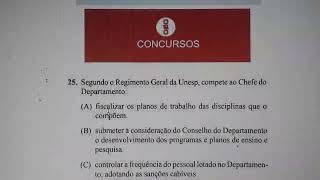 faço questão de estudar REGIMENTO GERAL da Unesp sobre o Chefe Departamental [upl. by Kappenne571]