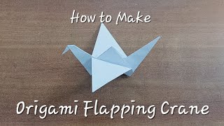 How to make Origami Flapping Crane art drawing sketch origami [upl. by Ranjiv]