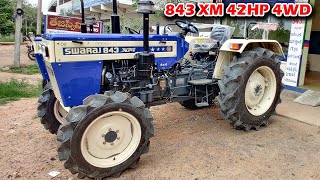 Swaraj 843 xm 42hp 4wd tractor review  first look  walk around [upl. by Cullan136]