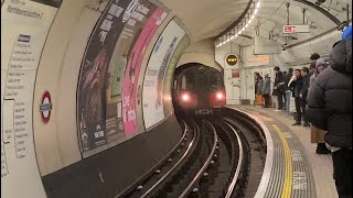 Northbound Northern Line Train at Embankment Station [upl. by Sugna]