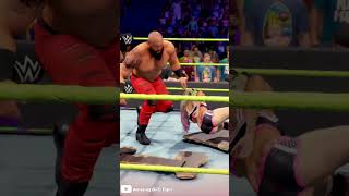 Braun Strowman hits Powerslam to Alexa Bliss on the Table wwe braunstrowman alexabliss wwe2k23 [upl. by Silliw]