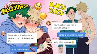 DEKU HAS NO FILTER 🧡💚  BakuDeku Truth Quirk  MHA Texting Story [upl. by Arracahs]