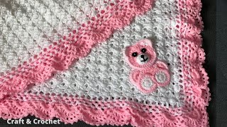 Easy Crochet Baby Blanket Craft amp Crochet Blanket Pattern 2419 [upl. by Shane932]