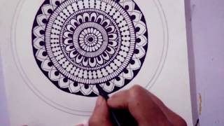 HOW TO DRAW MANDALA  FOR BEGINNERS [upl. by Ecyla]