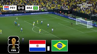 eFootball Pes 21 Gameplay  Paraguay vs Brazil  World Cup Qualifiers Conmebol 2026 [upl. by Sholes681]