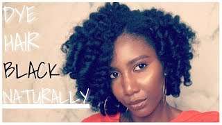 Dying Natural Hair with Black Henna  Simply Subrena [upl. by Lali]