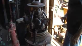 antique Ingersoll Rand radial air compressor [upl. by Sharl]