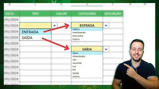 Lista Muda Conforme Lista Anterior  Como Fazer Lista Suspensa Dependente no Excel  Função Indireto [upl. by Hershel]