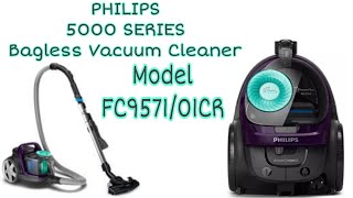 Philips Bagless Vacuum Cleaner with 1900 Watts Motor TriActive nozzle Magic Purple FC957101 [upl. by Horn]