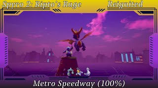 Spyro 2 Riptos Rage  Metro Speedway 100 [upl. by Lezti642]