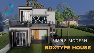 Two Story Box Type House Design  03 Bedroom House  Modern Type  Budget House [upl. by Lorrin]