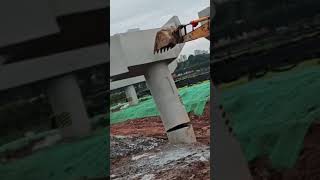 Viaduct column cement pier demolition process [upl. by Birkett447]