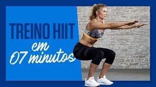 HIIT para EMAGRECER em 7 min treino para iniciantes Treino HIIT para fazer em casa [upl. by Margetts240]