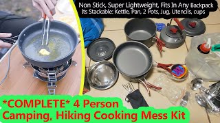 Camping Gadgets  Bulin 4 Person 37pc Camping Cookware Kit Non Stick  Camping Cooking Gear [upl. by Furmark]