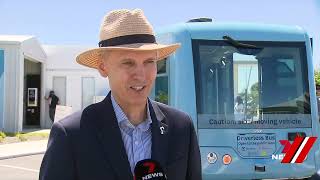 Stockland Amberton Beach  Driverless Bus Launch on Channel 7 [upl. by Rehpotsirhcnhoj]