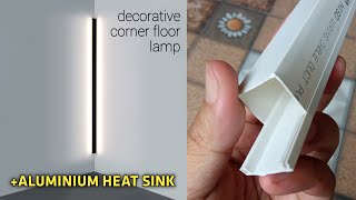 DIY LED Corner Floor Lamp from PVC Cable Duct with Aluminium Heat Sink [upl. by Imelda]