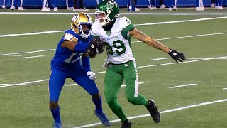 Fake punt and huge 37yard catch set up Roughriders 1st touchdown  CFL [upl. by Conan]