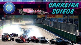 F1 2017 PTBR  S01E08  GP do Azerbaijão  MODO CARREIRA 08 [upl. by Nosak]