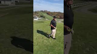 Pitching Wedge Tee Shot Tossing Ball Over Shoulder [upl. by Atsyrt]