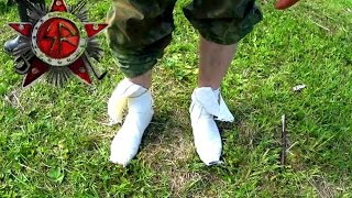 Russian Foot Wraps Портянки Fusslappen A Lost Art Of Soldiering [upl. by Yelsna]