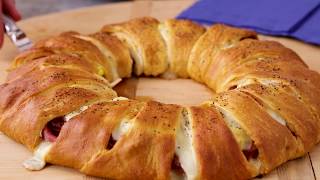 Spicy Italian Crescent Ring  Pillsbury Recipe [upl. by Arracahs]