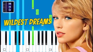 Taylor Swift  Wildest Dreams  Piano Tutorial [upl. by Ruffina261]