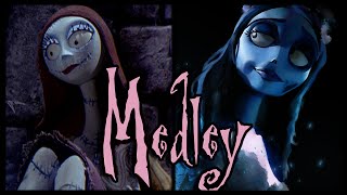 ♪ Sallys Song and Corpse Bride Medley ORIGINAL LYRICS by Trickywi [upl. by Marguerita591]