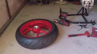 Ducati Supersport S Rear Rim Install [upl. by Uyerta]