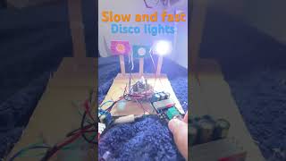 Slow and fast disco lights • Dc Motor  dcproject dcmotor experiment dcgearmotor shorts [upl. by Refennej94]