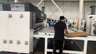 JUMBO Manual Feeder Chain Flexo Printer Slotter Machine [upl. by Oran]