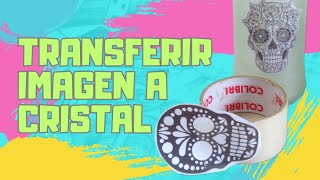 DIY Cómo Transferir Imágenes a Envases de Vidrio con Efecto Esmerilado  etiquetas adhesivas caseras [upl. by Maharva]