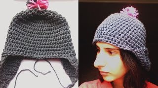 how to crochet earflap hat [upl. by Lieberman594]