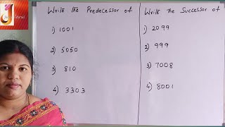 What is a Predecessor and Successor  How to Write Predecessor and Successor Values  Maths [upl. by Mccourt566]