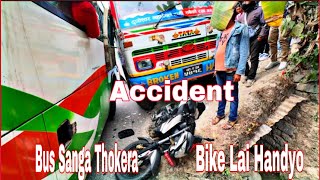 Jhor Ma ll Turning Ma Over Speed ll Bus Sanga Thokera Bike Lai Pani Handyo ll [upl. by Nagah]